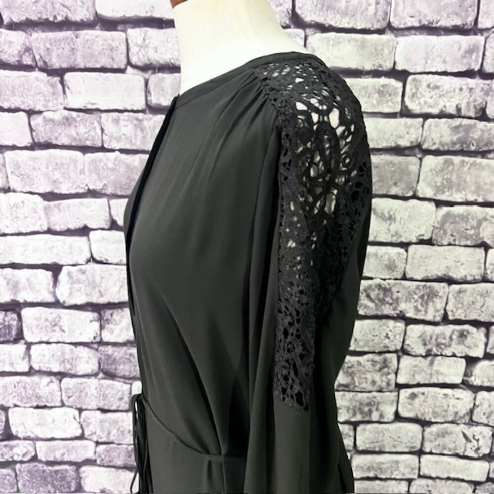 Ann Taylor LOFT Gray A-Line Dress Size L - Picture 5 of 9